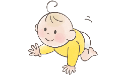 ハイハイする赤ちゃん