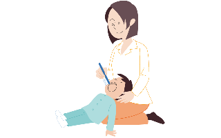 必ずお母さんやお父さんが仕上げみがきをする