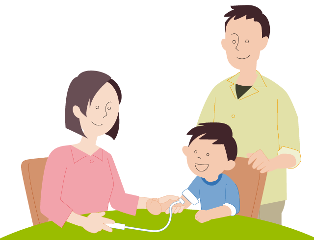 在宅で、ご家族またはお子さん本人が注射を行うこと